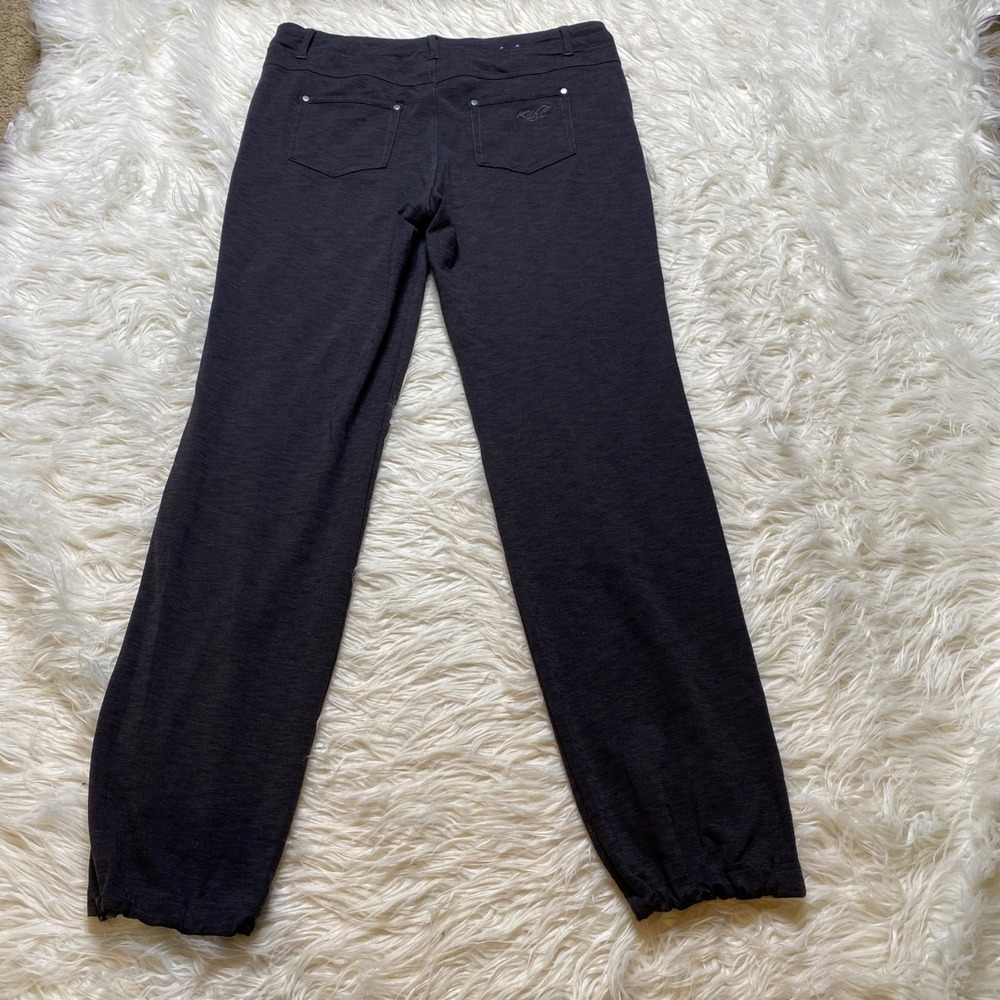 Kuhl Pant Wonens 14 Knit Straight Leg Pockets Interior Drawstring Gray Stretch - Picture 2 of 13